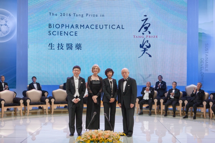In Biopharmaceutical Science, the prize was awarded to Emmanuelle Charpentier, Jennifer Doudna, and Feng Zhang, three scientists who developed and applied the gene-editing platform, CRISPR/Cas9.