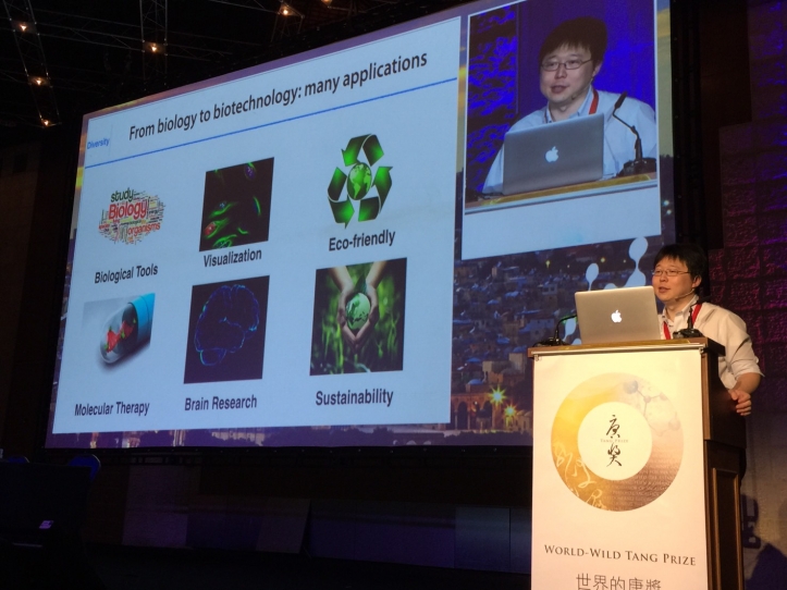 Professor Feng Zhang, one of the 2016 Tang Prize laureates in Biopharmaceutical Science, delivered a Tang Prize/IUBMB Lecture during the 42nd FEBS Congress.