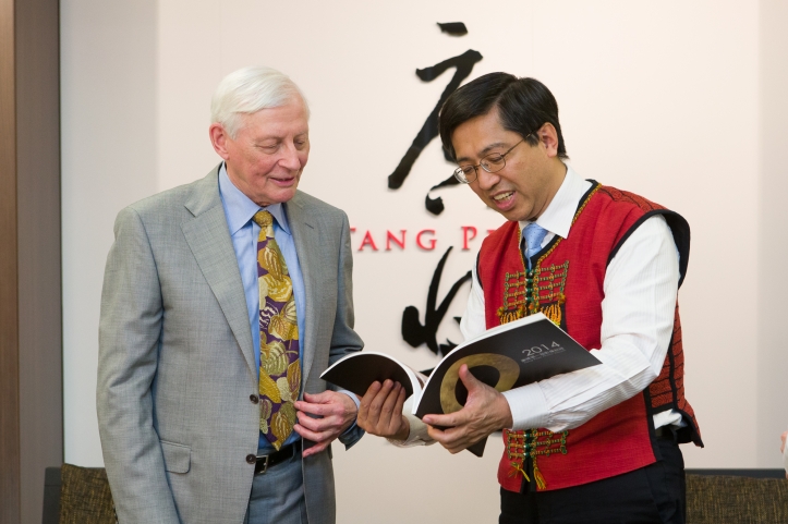 Willard Peterson, a professor of East Asian Studies and History, visited the foundation office