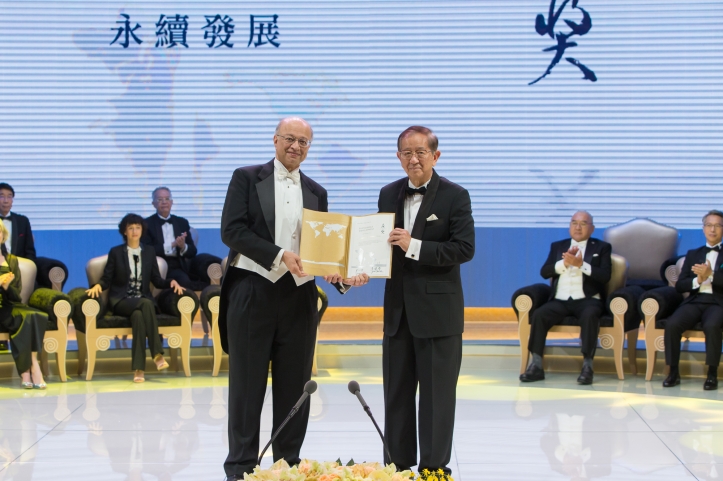 Arthur H. Rosenfeld, already in his 90s, thanked the award committee over a pre-taped video; the prize was accepted on his behalf by one of his former students, Ashok Gadgil, himself an expert in energy and water.