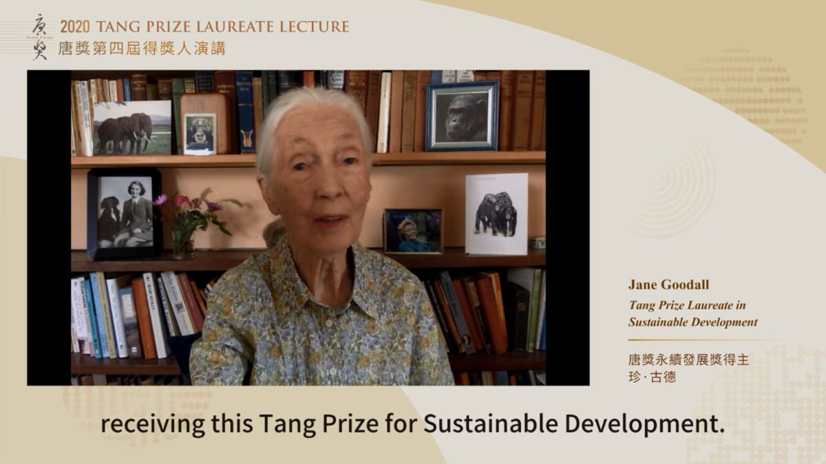 Jane Goodall, 2020 Tang Prize Laureate in Sustainable Development