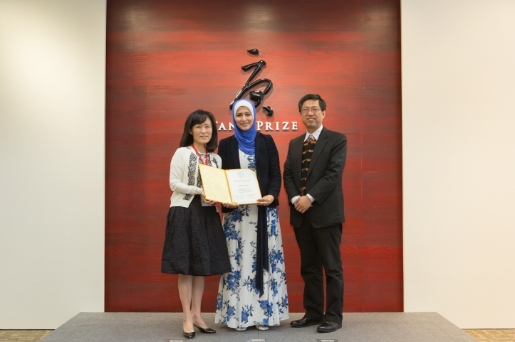 Five female scientists from developing countries participated in the closing ceremony held at the Tang Prize offices, where they presented their work and proposed future collaborations.