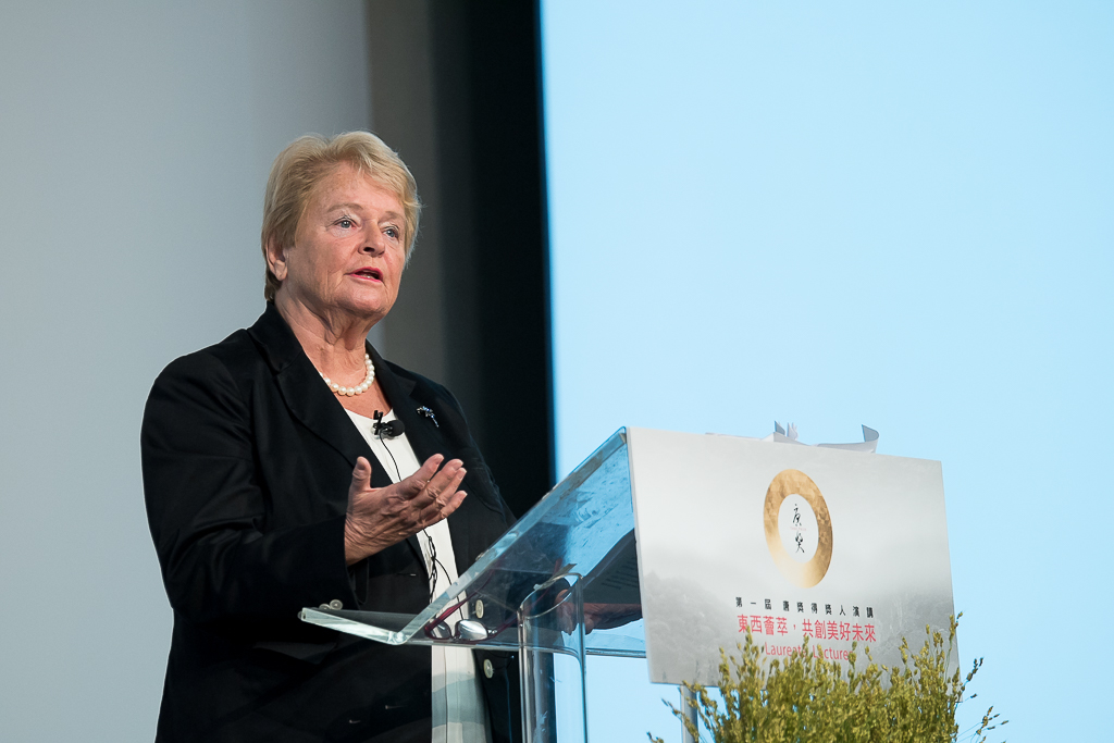 Former Director of WHO and Tang Prize laureate Gro Brundtland urges world leaders to work together to combat Covid-19(photo courtesy of Tang Prize Foundation)